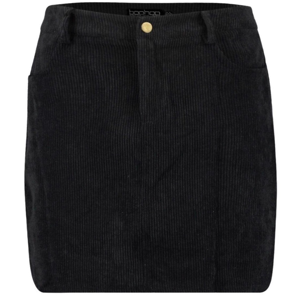 TRADED: Black Corduroy Mini Skirt - Picture 4 of 7